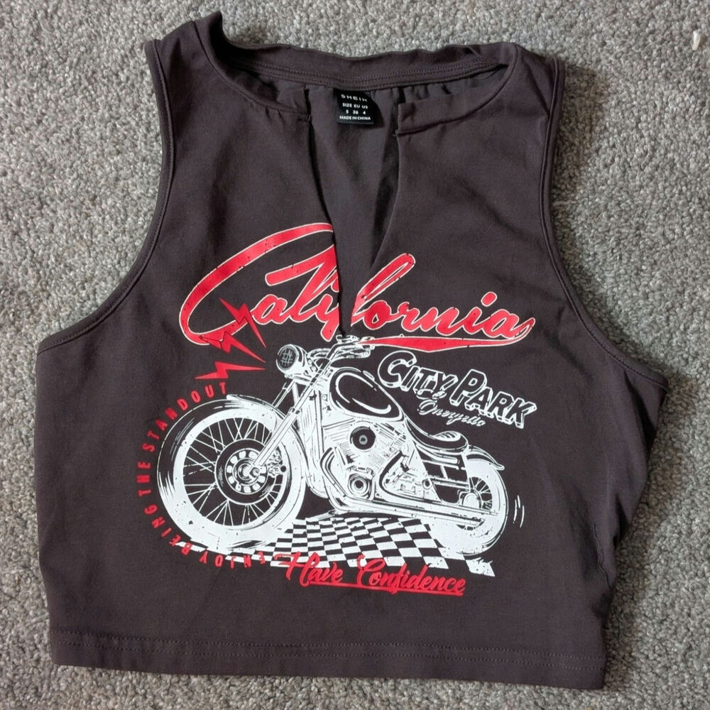 Charcoal Grey Grunge Style Micro Tank by Shein | Streetwear Tank | Baby Tank